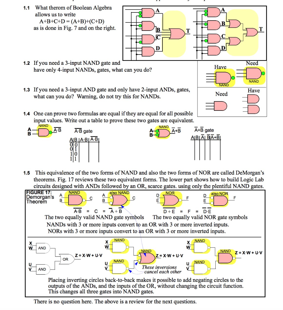 Solved 1 1 What Therom Of Boolean Algebra Allows Us To Wr Chegg Com