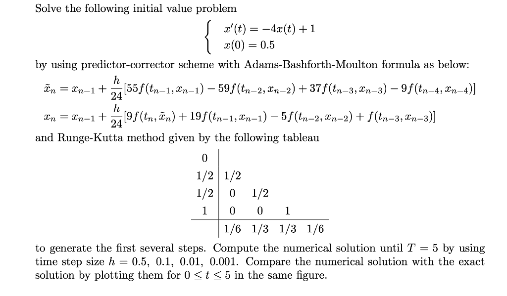 Solved Solve The Following Initial Value Problem S X T Chegg Com