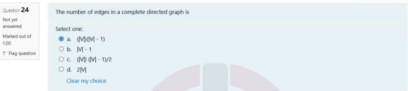 Solved Question 24 The Number Of Edges In A Complete | Chegg.com