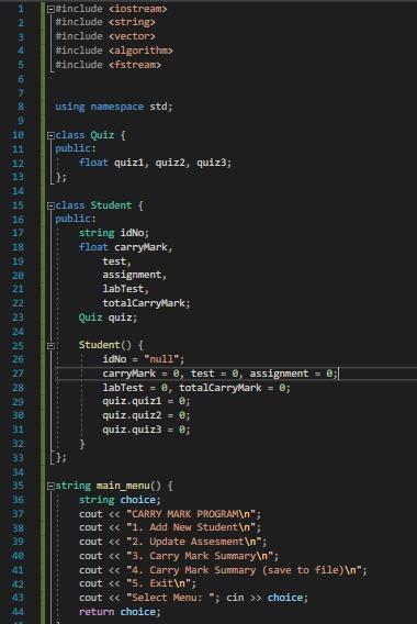 Solved #include #include #include #include #include 1 2 | Chegg.com