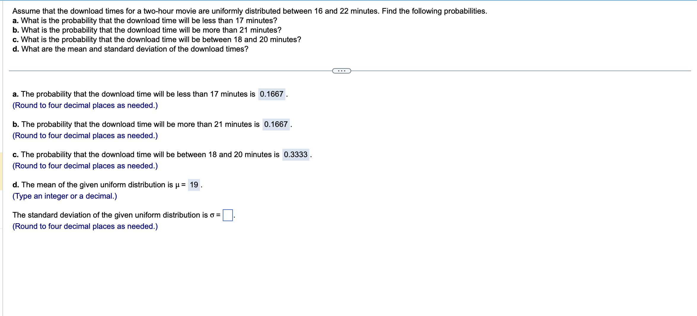 Solved Assume that the download times for a twohour movie