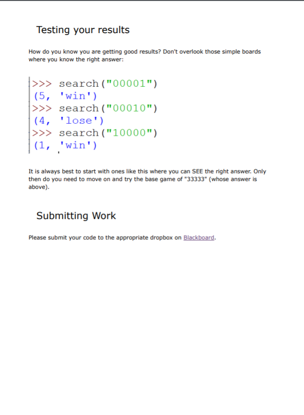 Programming Assignment #2 Implementing Mini-Max to | Chegg.com