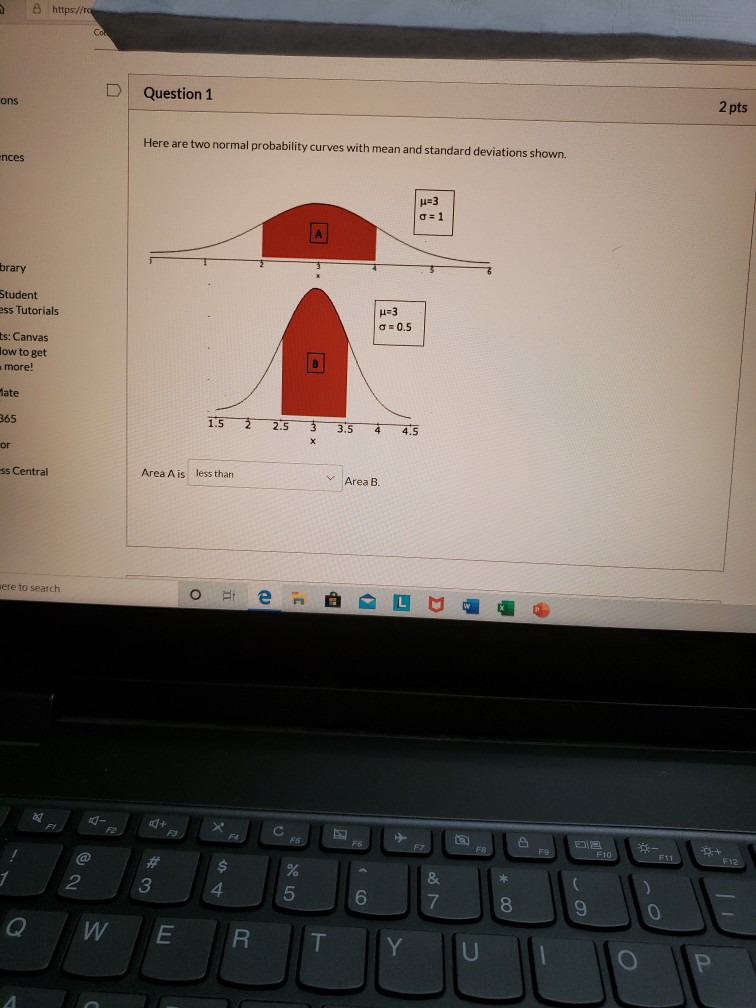 Solved https:// Question 1 2 pts Here are two normal | Chegg.com