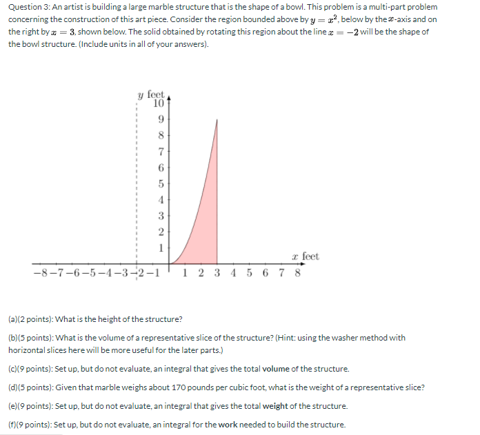 Solved Question 3 An Artist Is Building A Large Marble S Chegg Com