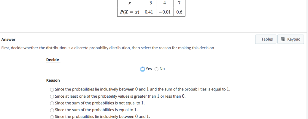 Solved Determine whether or not the distribution is a | Chegg.com
