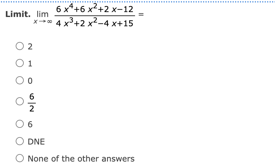 6) 3(4 - 2x)   6 = - 2x   4