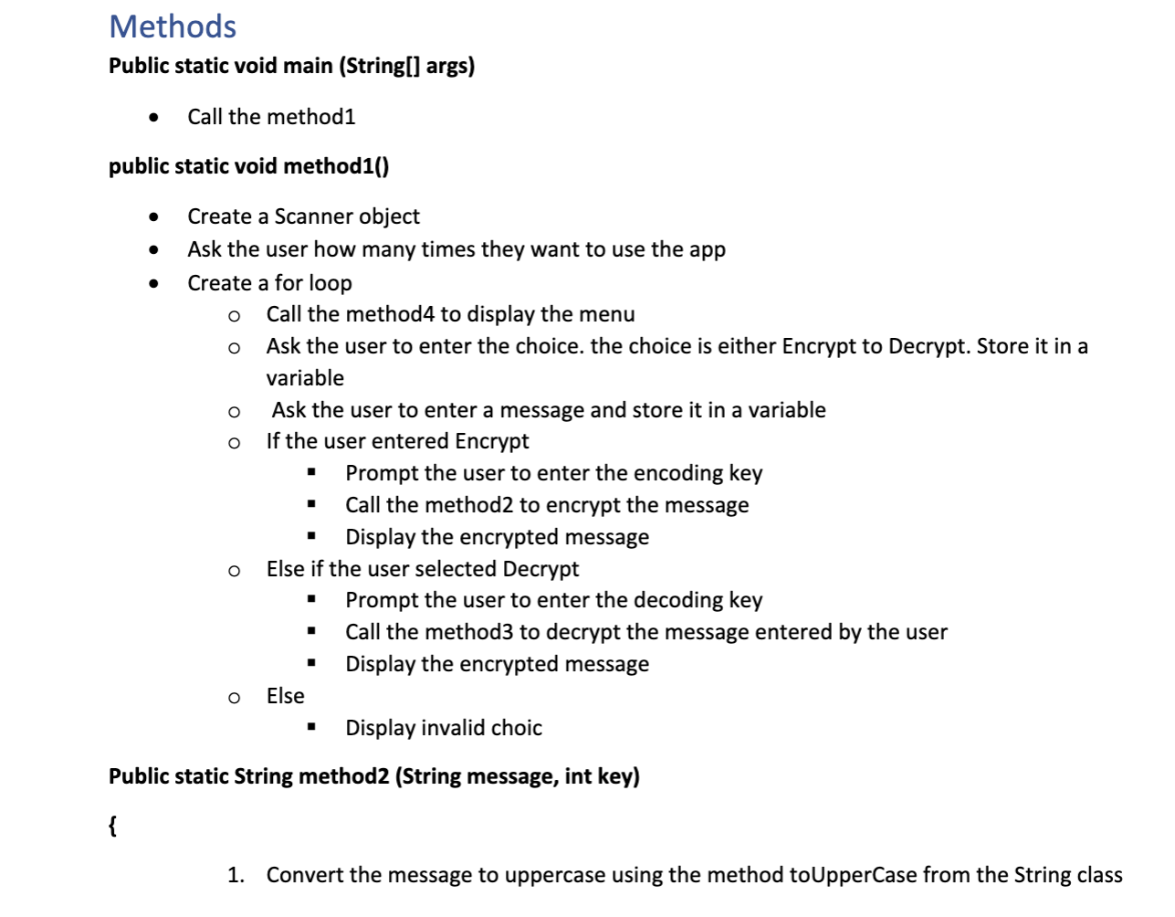 Solved You want to create an app to encrypt the text | Chegg.com