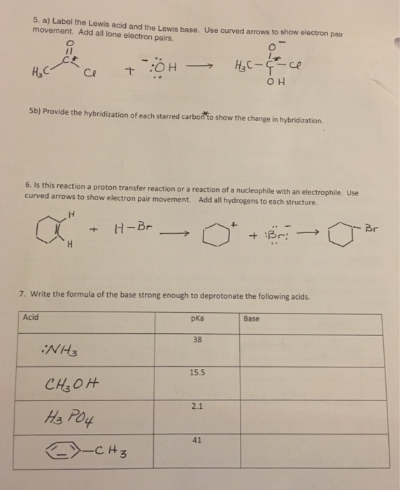 Solved Label the Lewis acid and the Lewis base. Use curved | Chegg.com