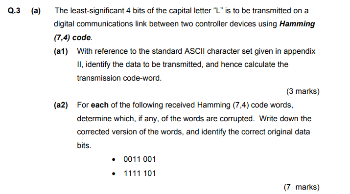 Q.3 (a) The least-significant 4 bits of the capital | Chegg.com