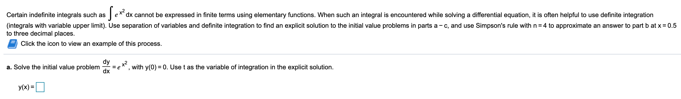 Solved Sexdx Cannot Be Expressed In Finite Terms Using 7524