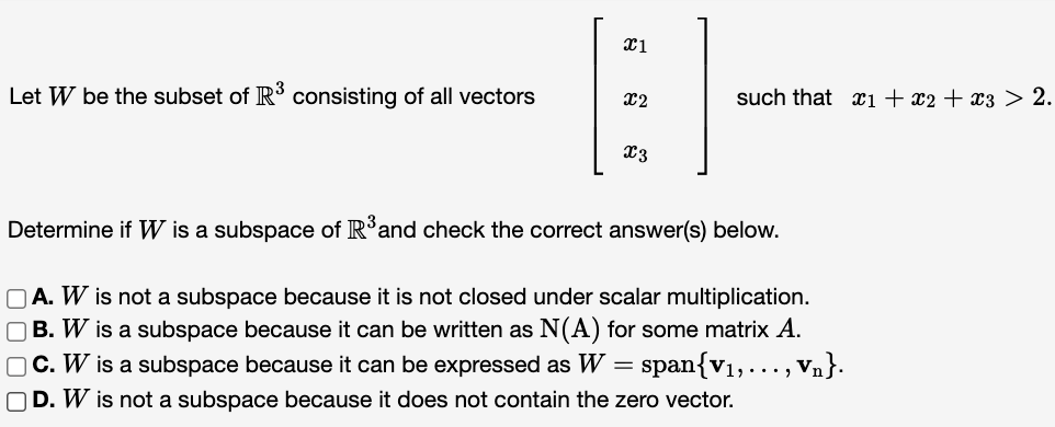 Solved b-2d 5b + d Let W be the set of all vectors where b | Chegg.com