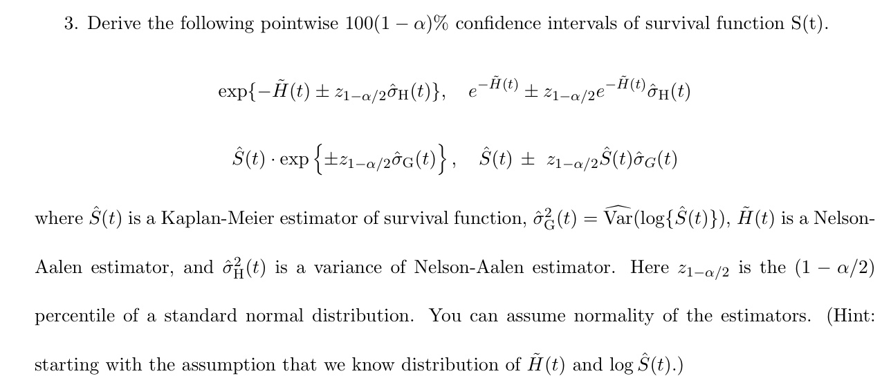3 Derive The Following Pointwise 100 1 A Conf Chegg Com