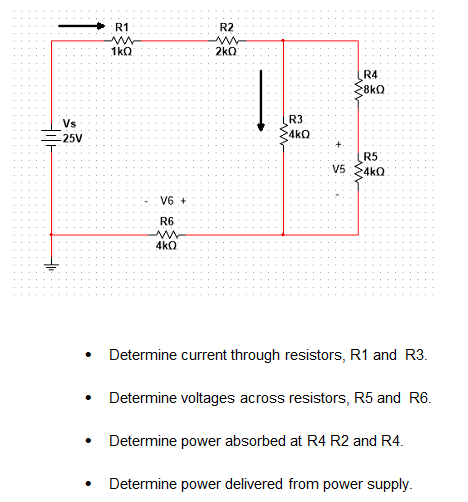 Solved Show Work Determine current through resistors, R1 | Chegg.com