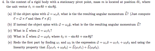 Solved 4 In The Context Of A Rigid Body With A Stationar Chegg Com