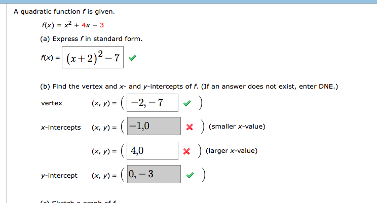 Solved A Quadratic Function F Is Given F X X2 4x 3 A Chegg Com