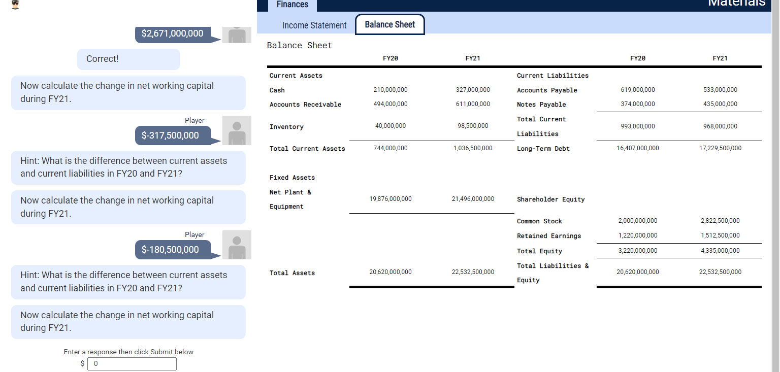 Solved Now calculate the change in net working capital