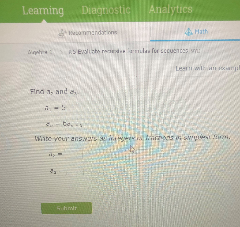 Solved Learning Diagnostic Analytics Recommendations Math | Chegg.com