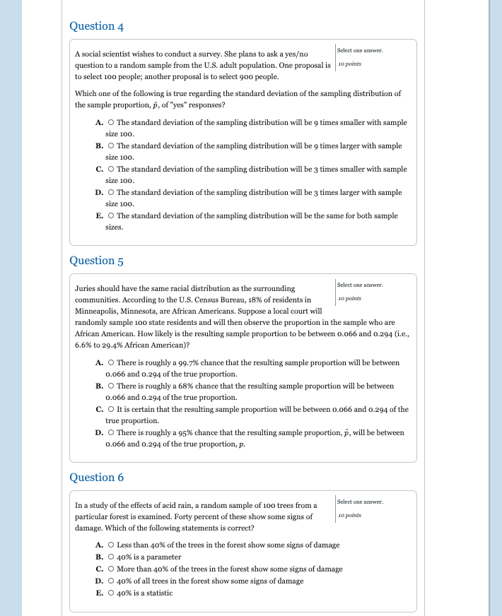 Solved Question 4 Select one answer A social scientist | Chegg.com