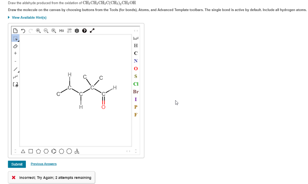 Solved Draw the aldehyde produced from the oxidation of CH3