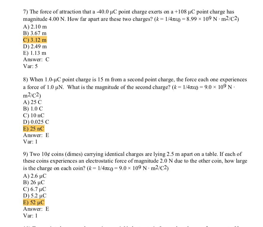 Solved 7 The Force Of Attraction That A 40 0 Uc Point C Chegg Com