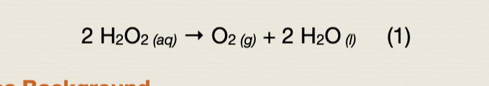 Solved (1) 2 H2O2 (aq) O2 (9) + 2 H2O » Question 3 10 pts | Chegg.com
