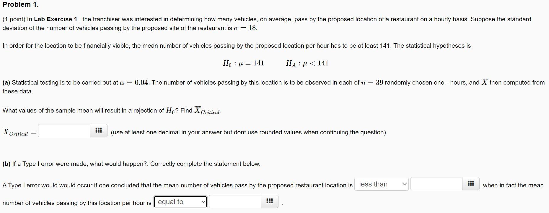 Solved Problem 1. (1 point) In Lab Exercise 1 , the | Chegg.com