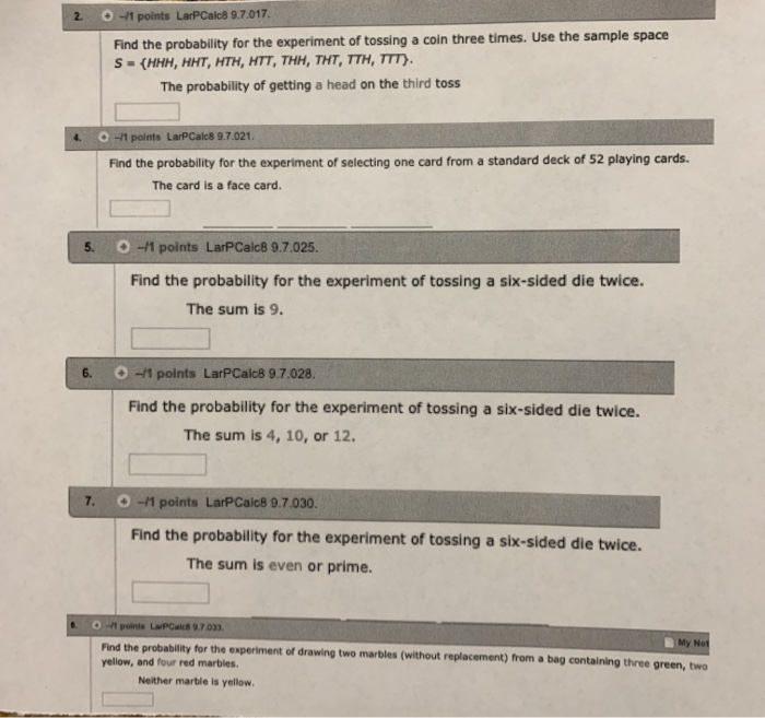 Solved 1 points LarPCalc8 9.7.038. You are given the | Chegg.com