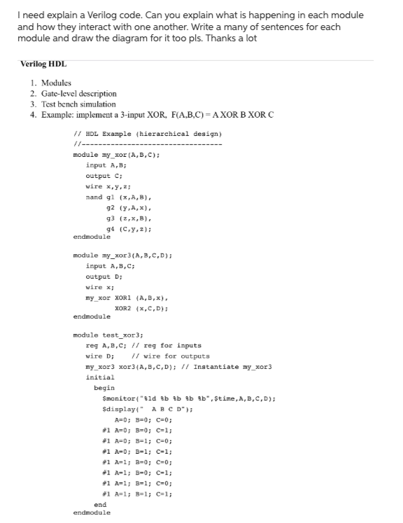 I Need Explain A Verilog Code Can You Explain Wha Chegg Com