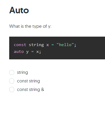 const string