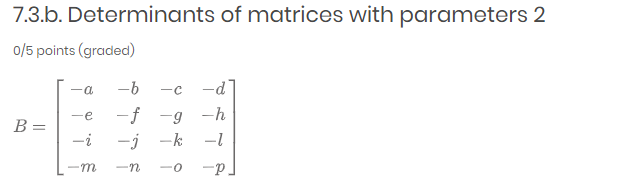 Solved Let M Be A 4x4 Matrix M Ga Saј 1 E G H I J K Chegg Com