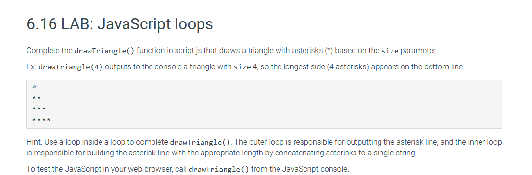 Solved Complete the drawTriangle() function in script.js | Chegg.com