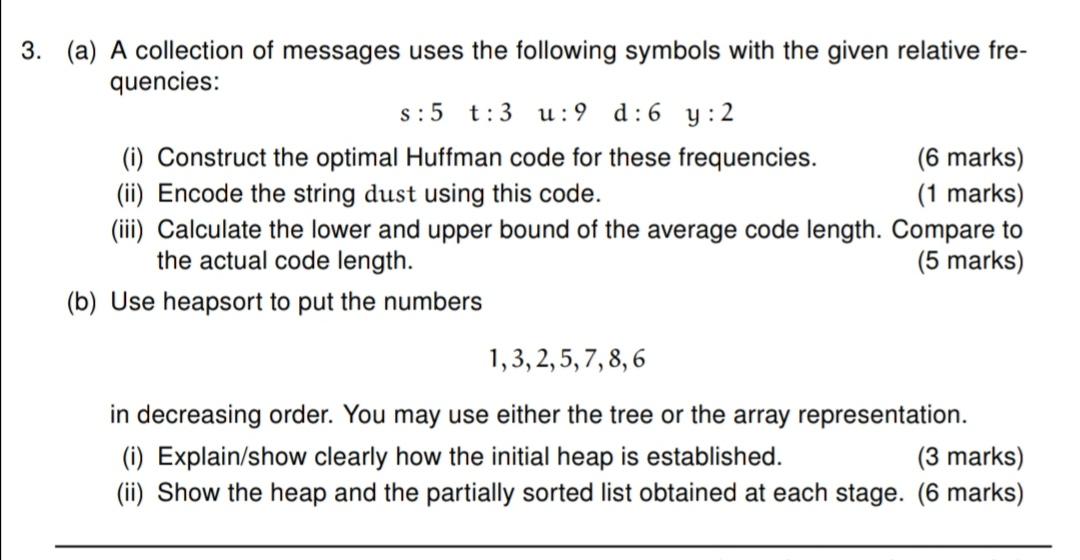 Solved Attempt both the parts are compulsory and solve as | Chegg.com