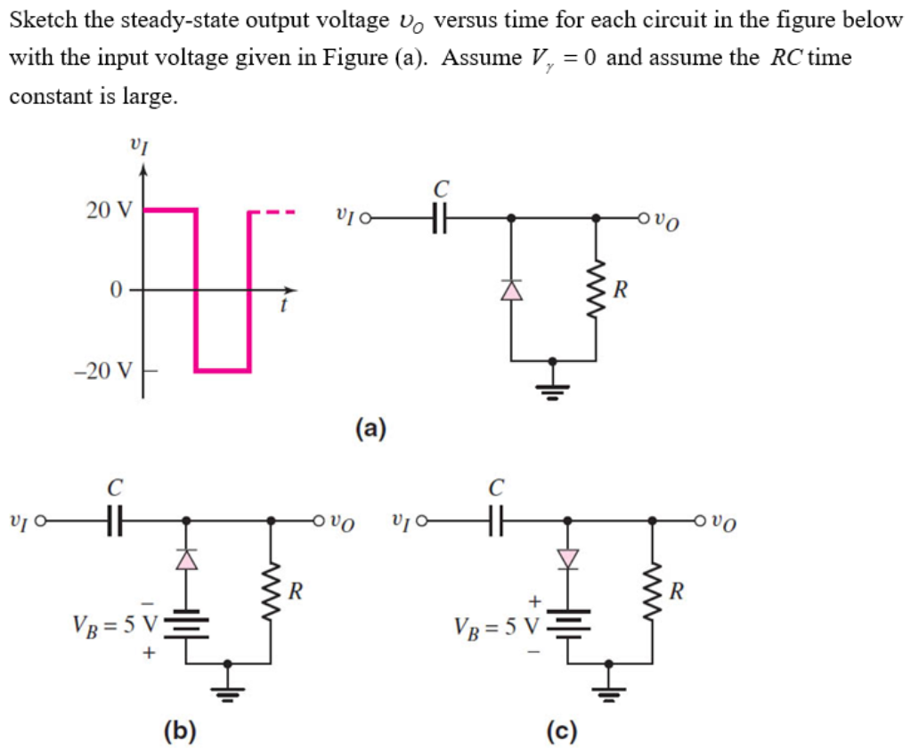 Solved Sketch The Steady-state Output Voltage VO Versus Time | Chegg.com