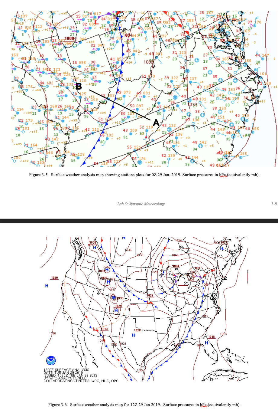 Solved On The Surface Analysis Map For 0Z 29 Jan. 2019 | Chegg.com