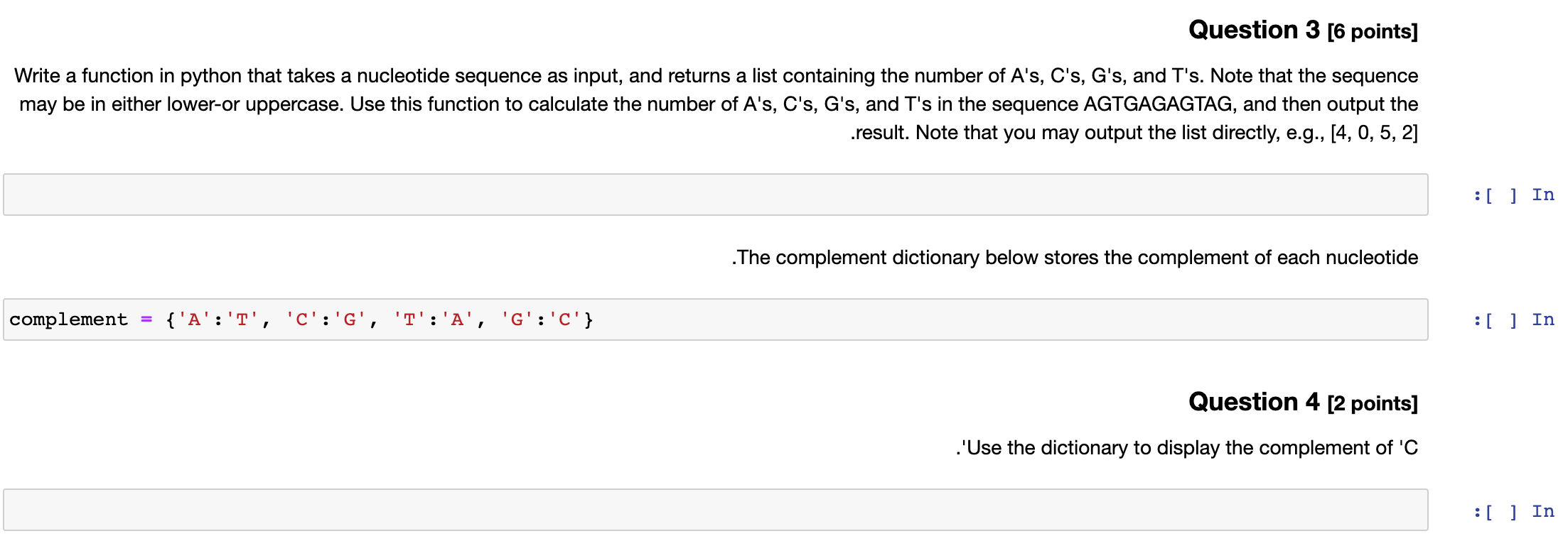 Solved Python programming - Consider the DNA sequence below. | Chegg.com