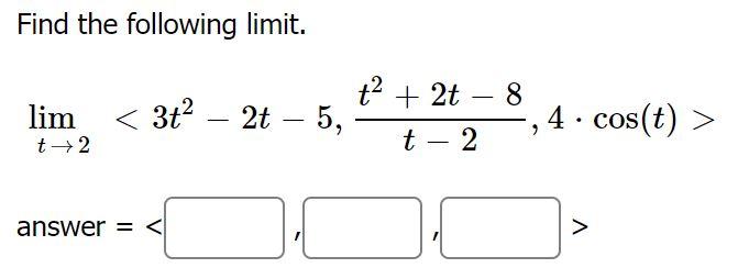 Solved Find The Following Limit. | Chegg.com