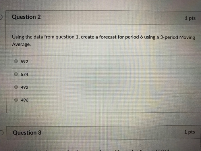 Solved LD 1 Question 1 1 pts Use the following data for | Chegg.com