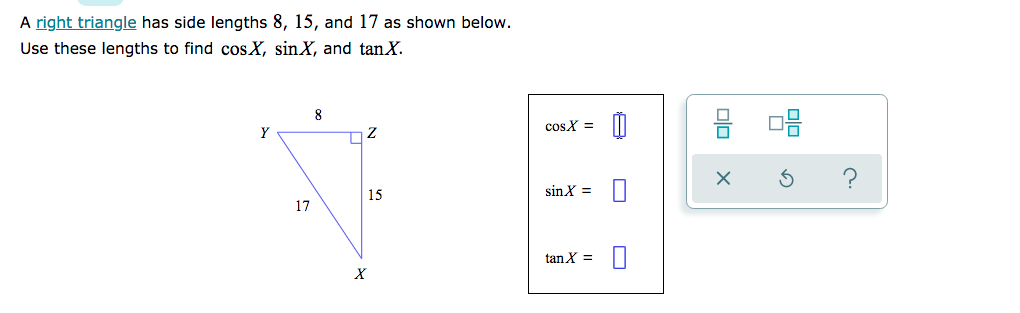 Solved A Right Triangle Has Side Lengths 8, 15, And 17 As | Chegg.com