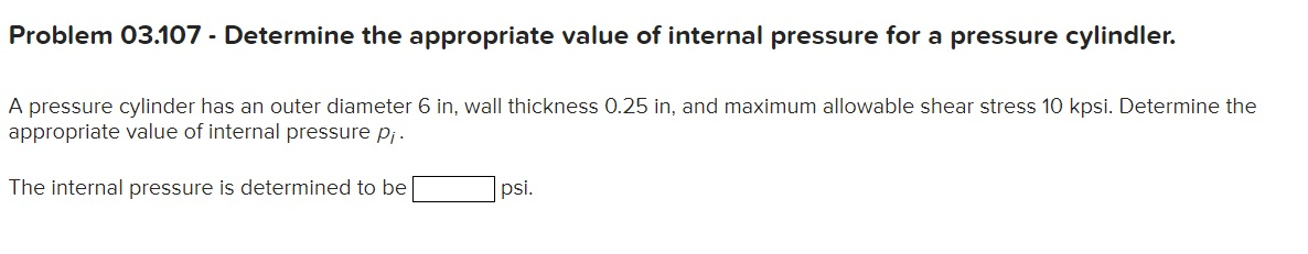 Solved Problem 03.107 - Determine the appropriate value of | Chegg.com