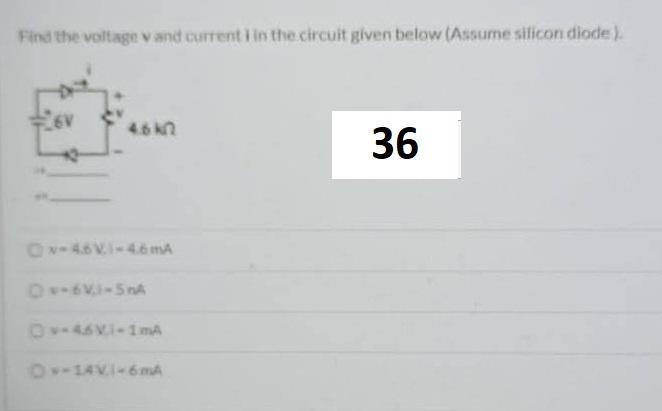 Solved Find the voltage V and currenti in the circuit given | Chegg.com