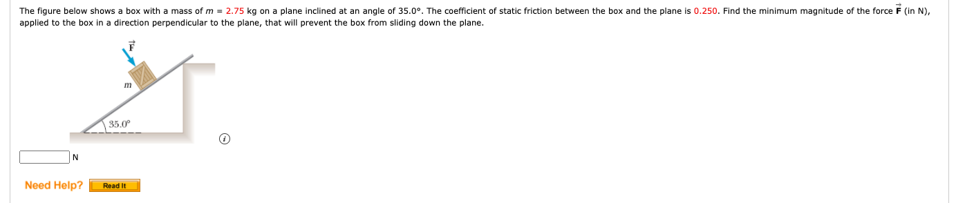 Solved The figure below shows an object with mass m - 5.7 kg