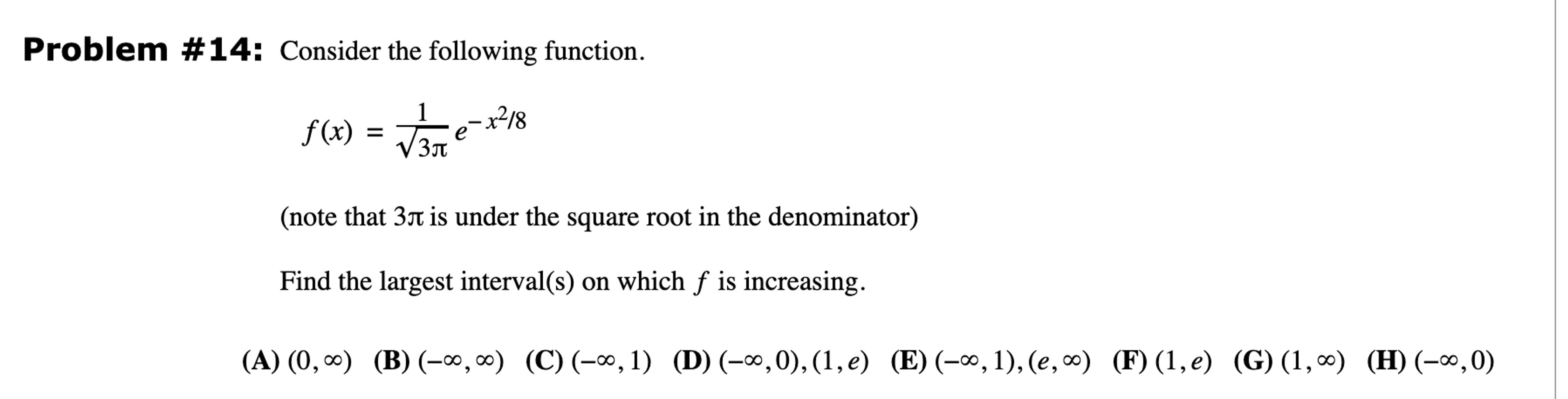 Solved Problem # 14: Consider the following | Chegg.com
