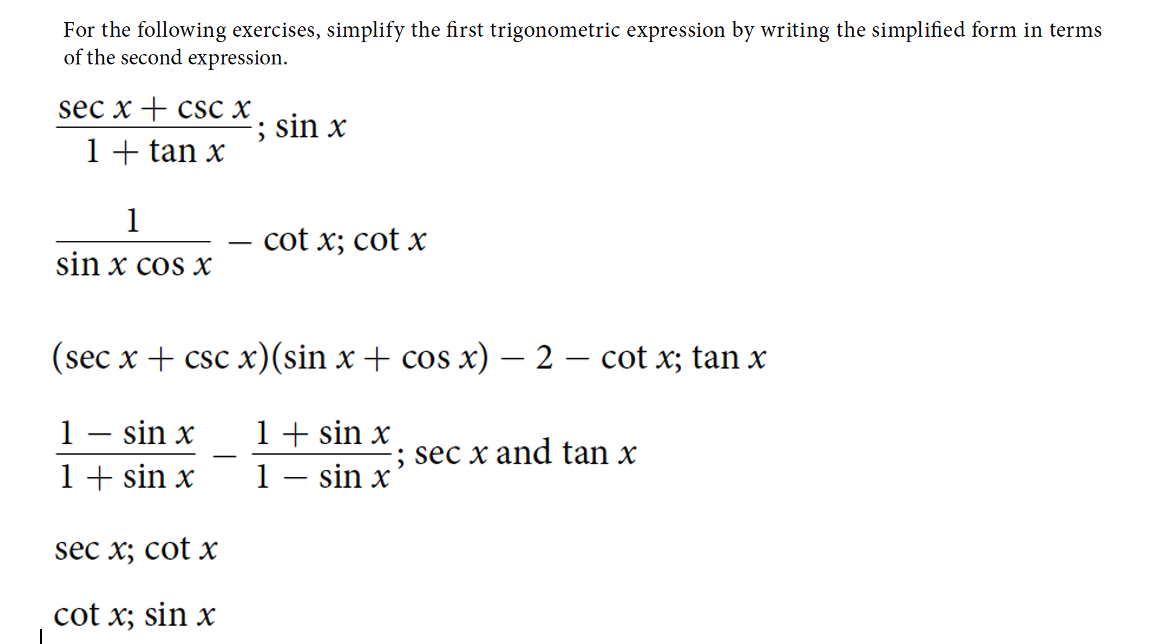 What Is The Simplified Form Of The Following Expression