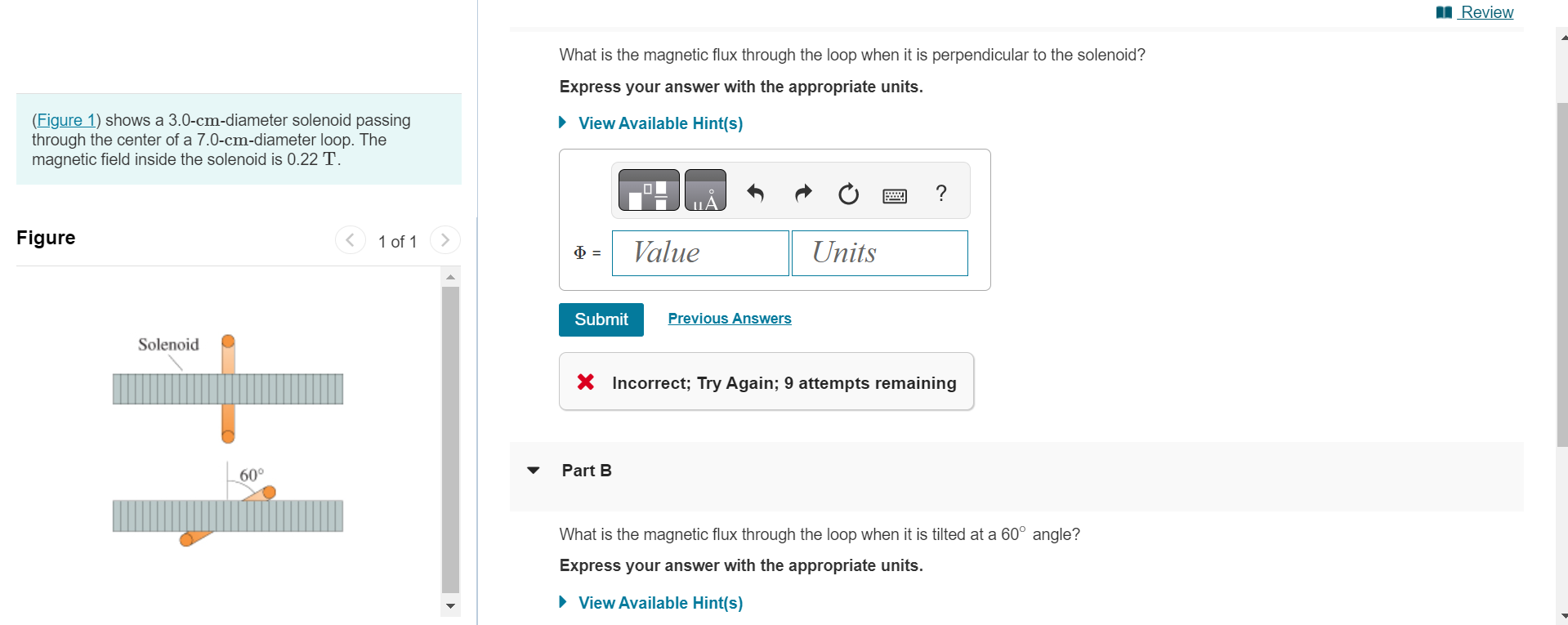 Solved What is the magnetic flux through the loop when it is | Chegg.com