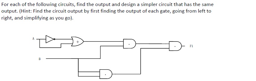 Solved For each of the following circuits, find the output | Chegg.com