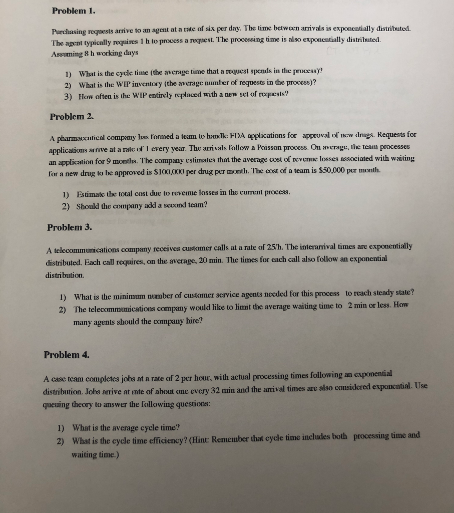 Can Someone Please Help Me Solve Problems 1-6? I'm | Chegg.com