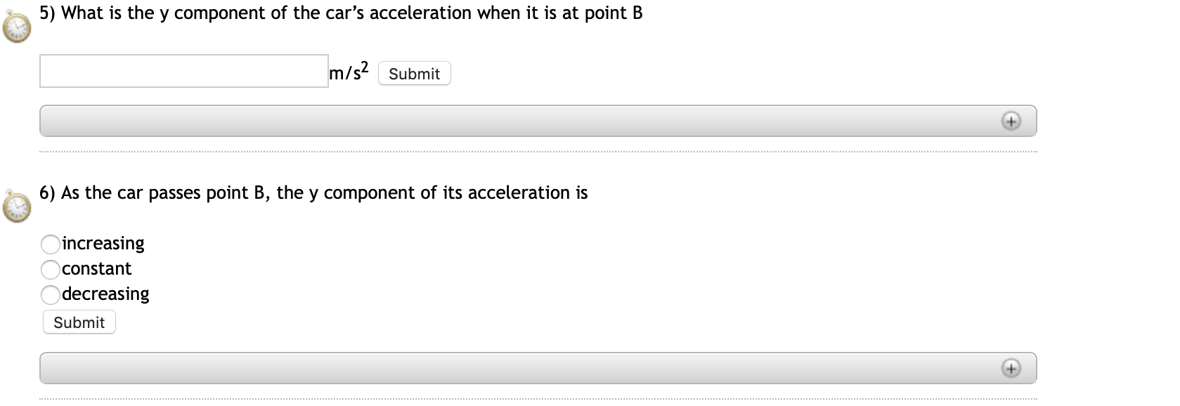 Solved A car is traveling around a horizontal circular track Chegg com