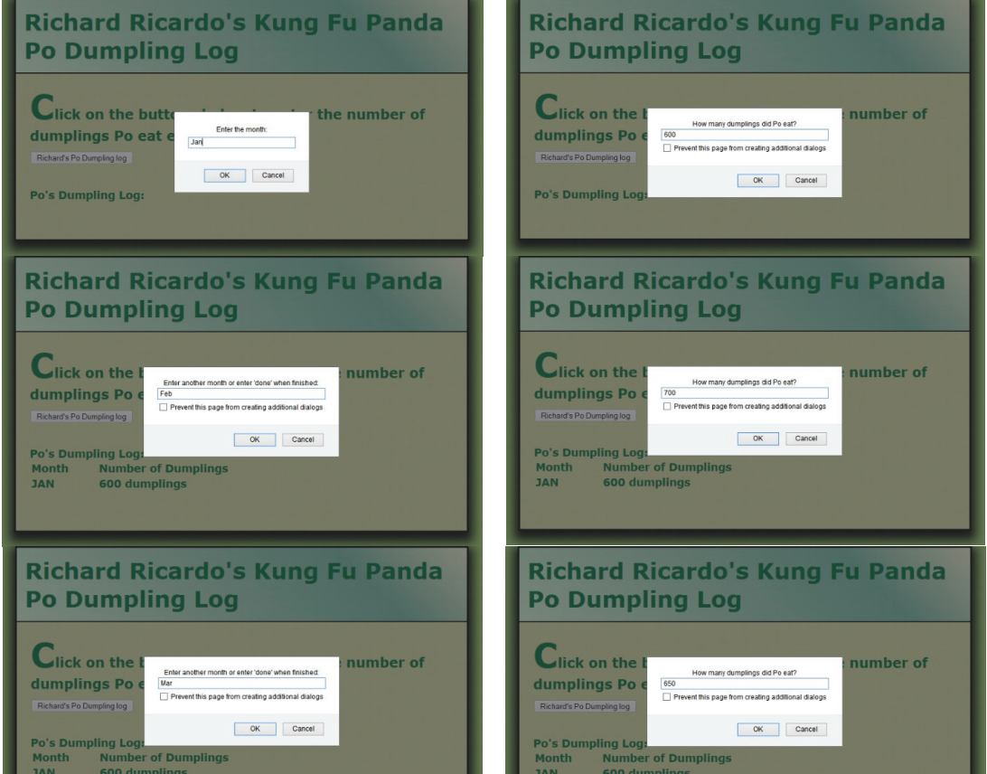 a web page displays information in the form of