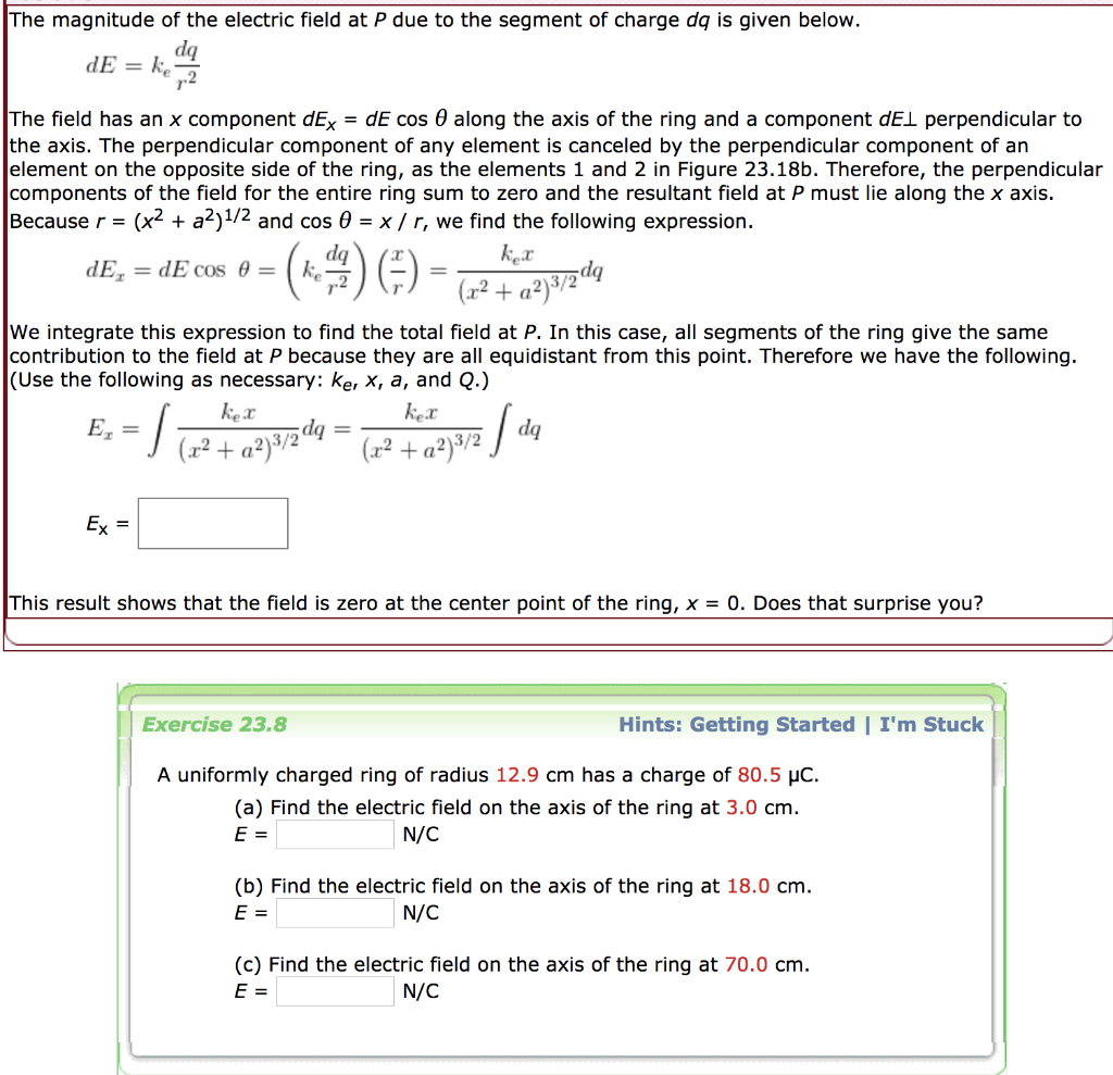Solved The magnitude of the electric field at P due to the | Chegg.com