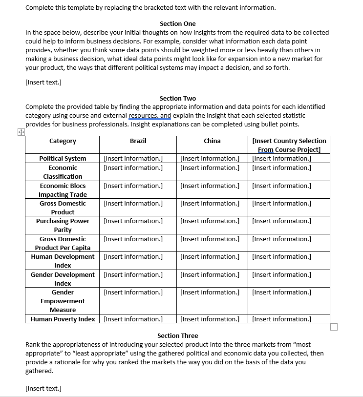 Complete this template by replacing the bracketed